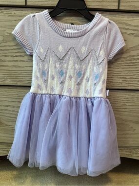 Disney’s Frozen Elsa’s Lilac Tulle Knit Girls' Dress